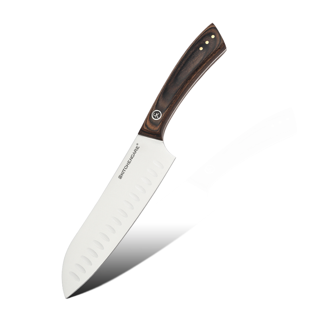 Hip-home stainless steel kitchen knife professional wooden santoku knife