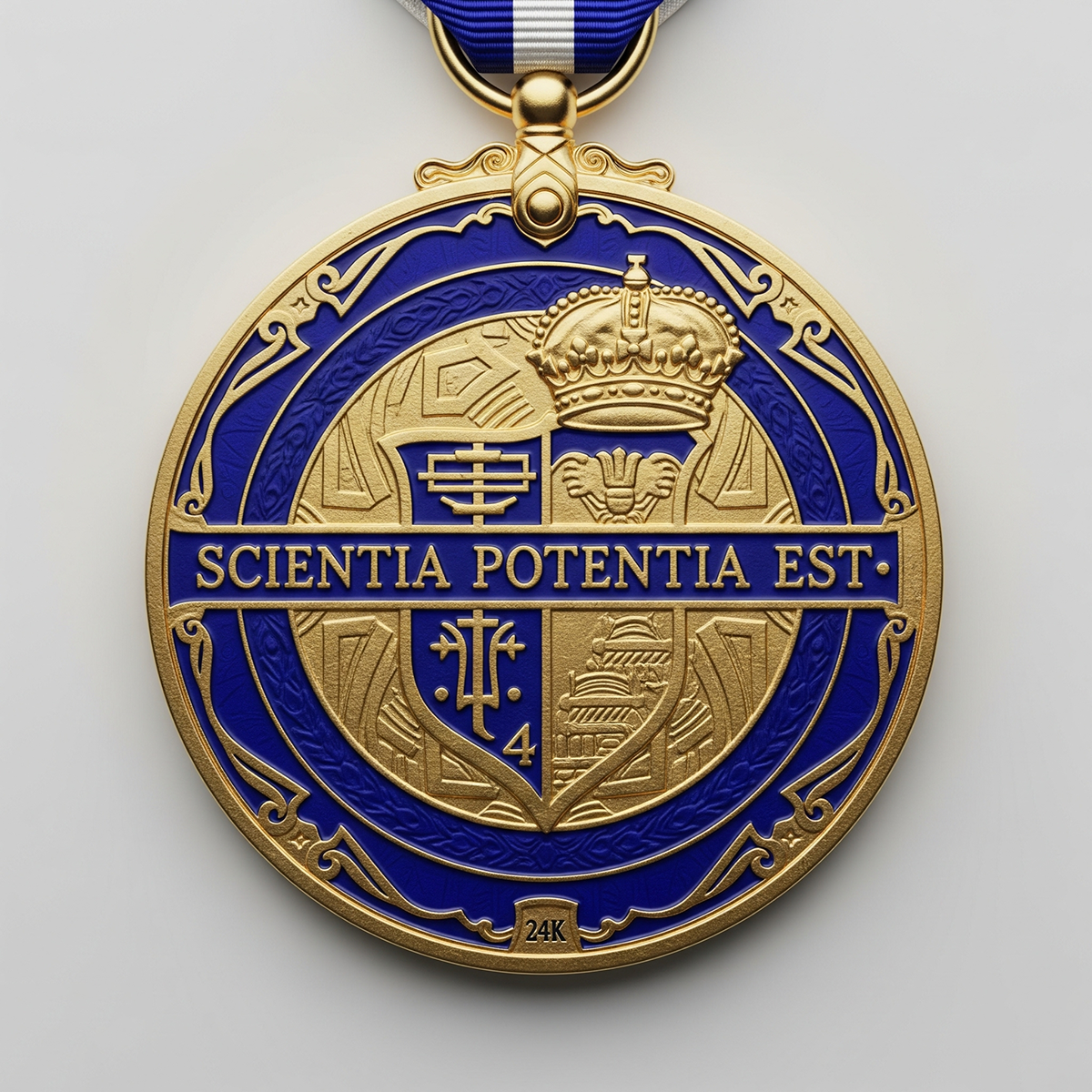 Custom Metal Enamel School Graduate Achievement Award Academic Medal (with Ribbon)