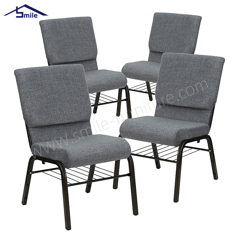 Popular Wholesale Cheap Hotel Party Stackable Fabric Church Chair for Theater Sale