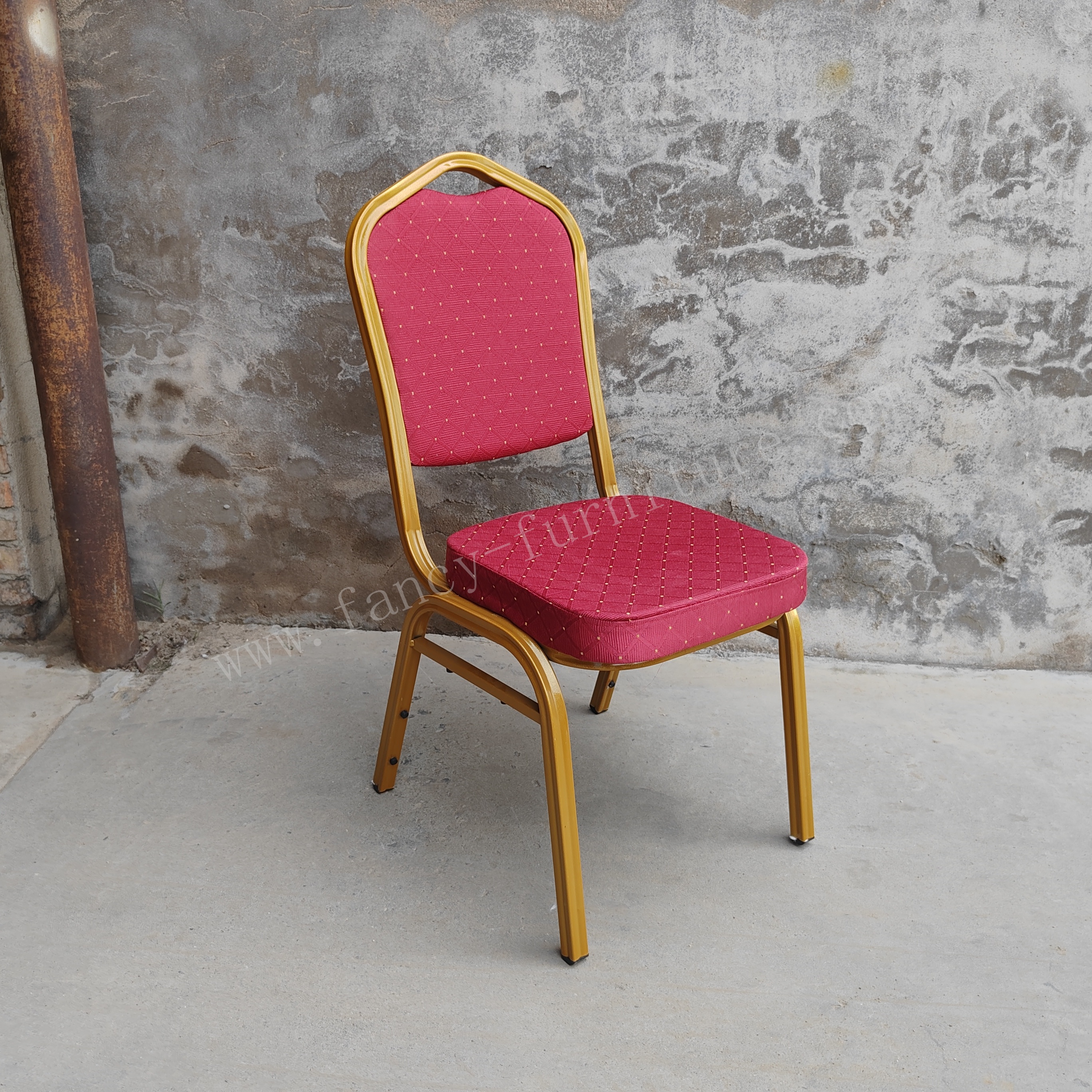 Wholesale Upholstered Blue Event Party Chairs Upholestered Back and Seat Fabric Hotel Banquet Chair