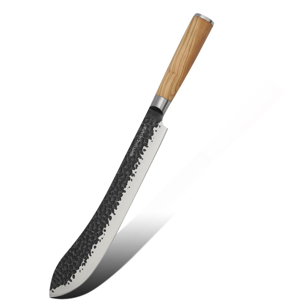 Hip-home stainless steel kitchen knife professional black new olive wood butcher knife