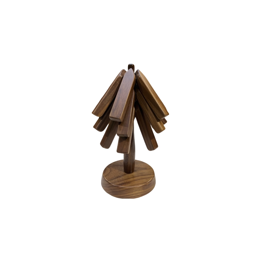 New design of household North American black walnut tree-shaped coaster for beverages