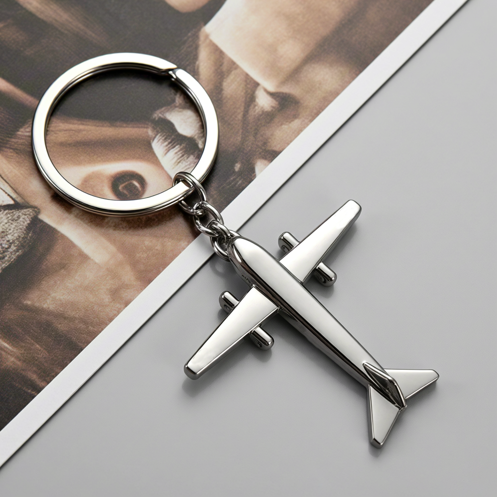 Custom Air Show Metal Aircraft Keychain