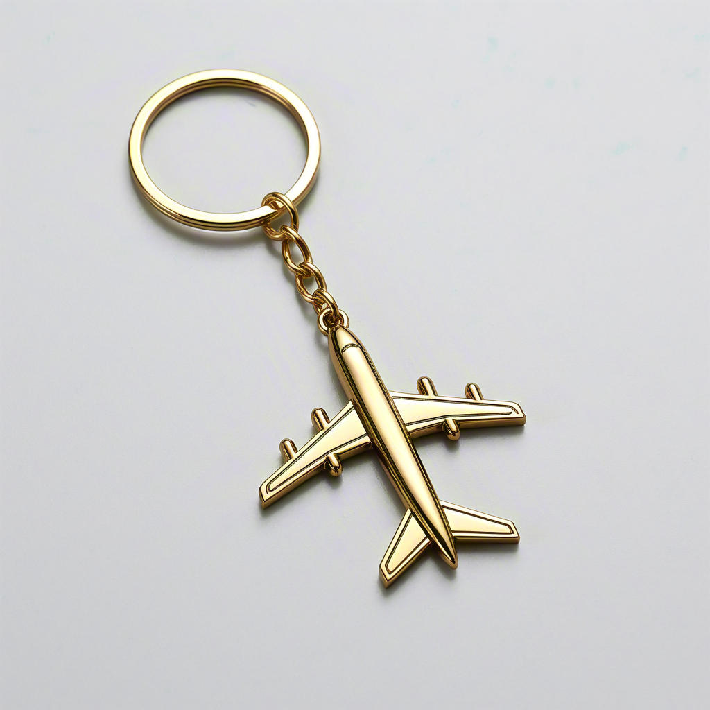 Custom 3D Metal Aircraft Airplane Flight Aviation Key Chain