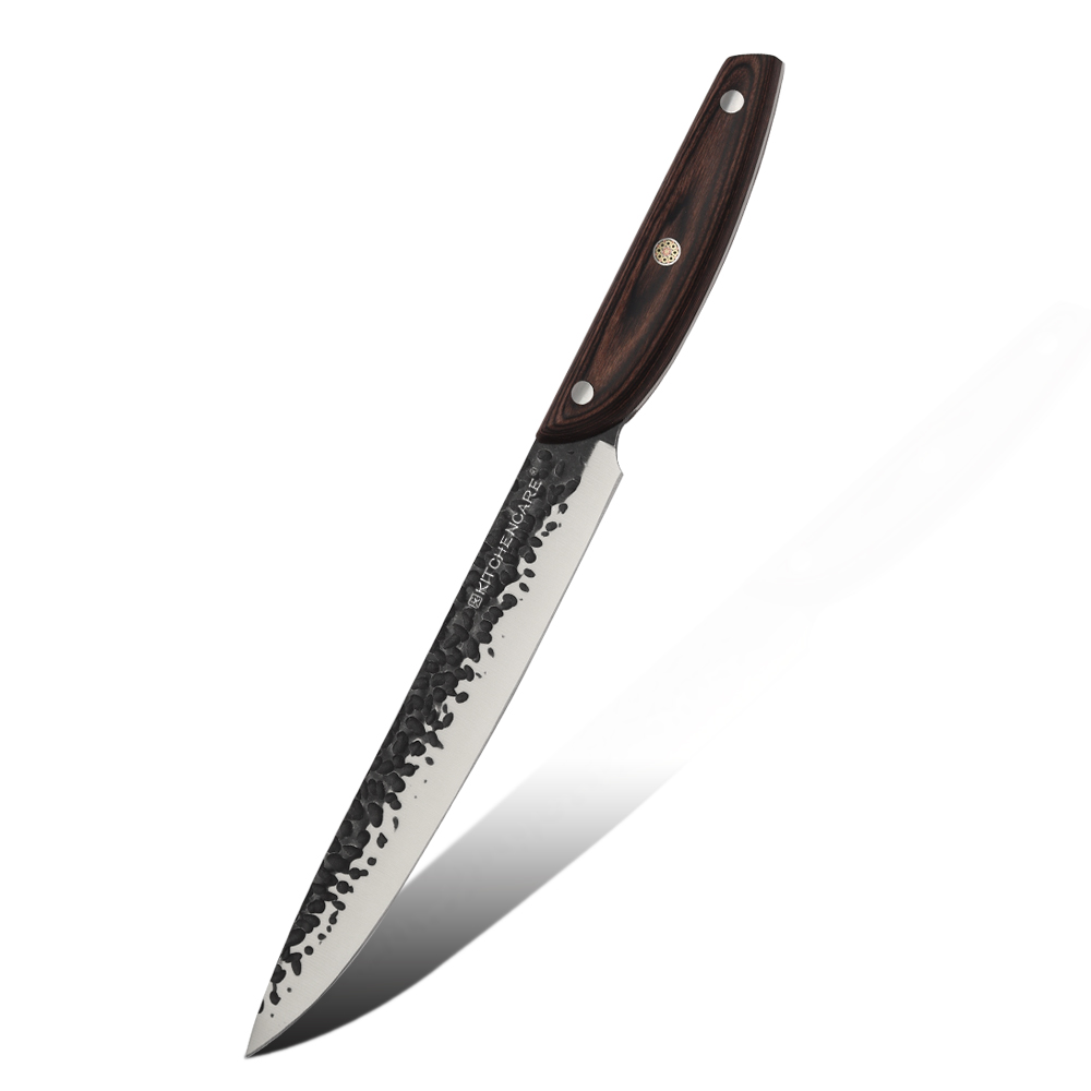 Hip-home stainless steel kitchen knife professional black new pakka wood slicing knife