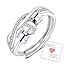 Amie Women's Silver Ring 925 Sterling Silver Plated Stress-Relief Ring Adjustable Ring