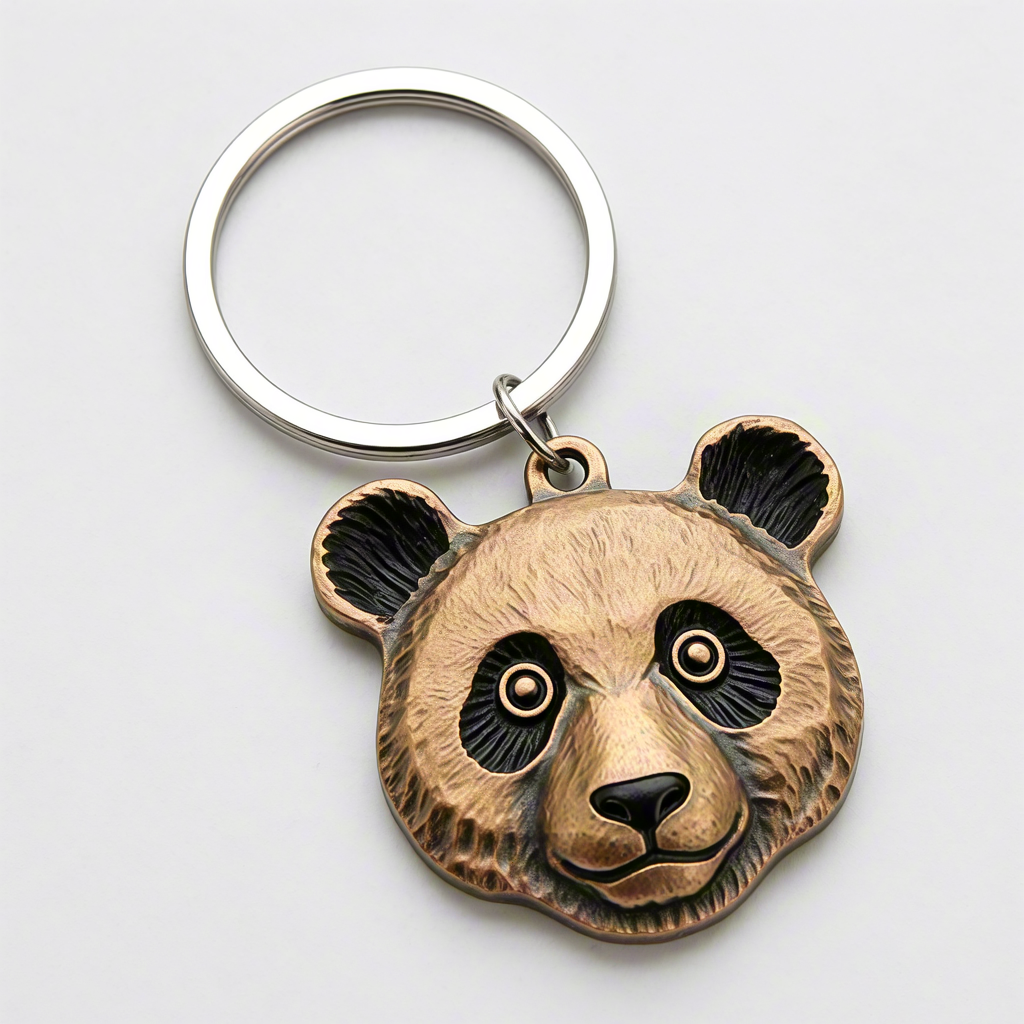 Metal Cute Custom Animal Panda Keychains
