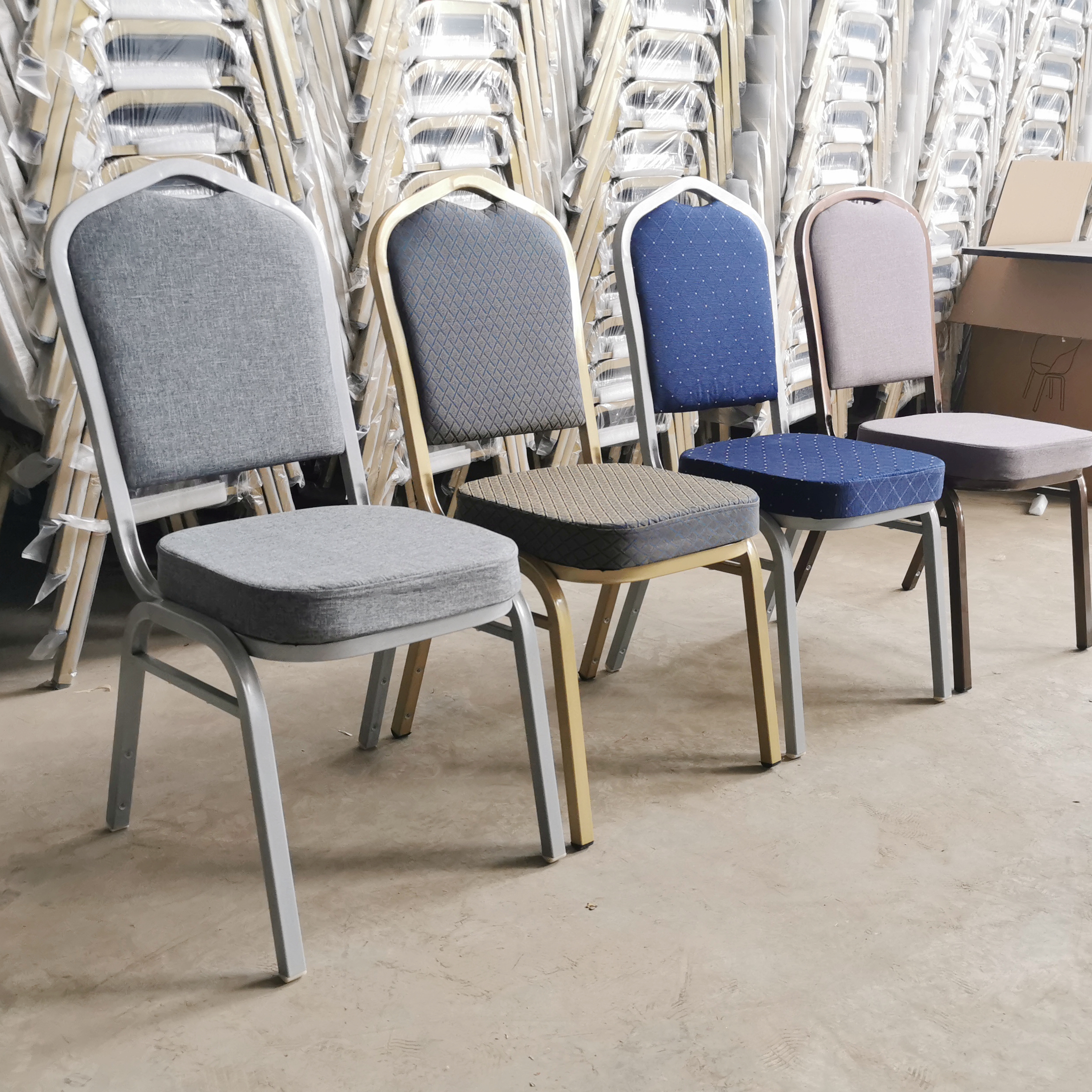 Cheap Stackable Luxury Steel Hotel Chair for Event and Party