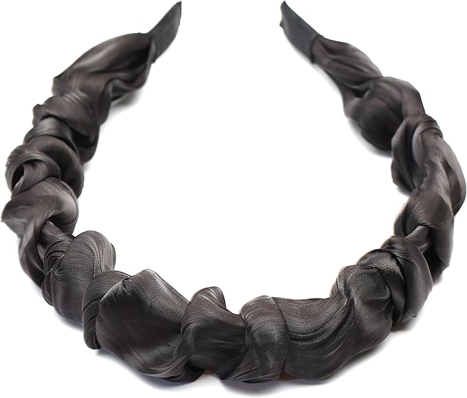 Amie Black Ruffled Headband Women's Headband Hair Accessories Elegant Hair Ornaments for Girls