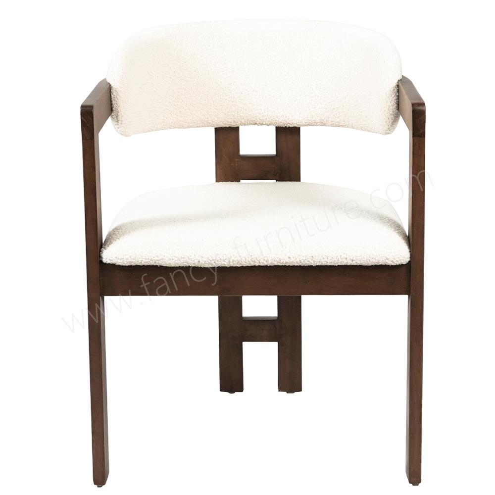 Solid Ash Wood Dining Chair Armrest Leisure Chair for Sale