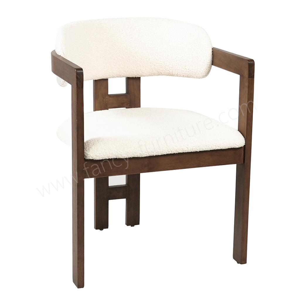 Nordic Velvet Minimalist Dining Room Luxury Solid Wood Dining Table Chair