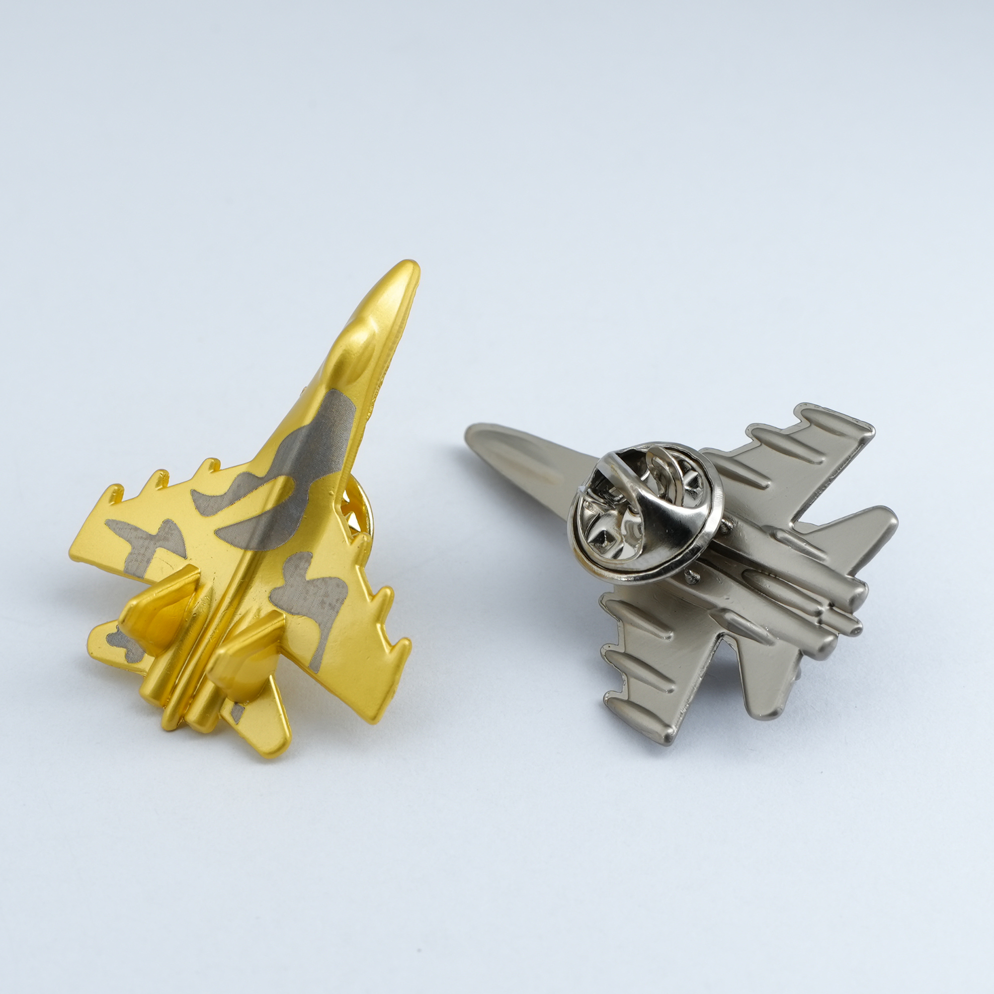 Manufacturer 3D Metal Gold Aircraft Lapel Pins