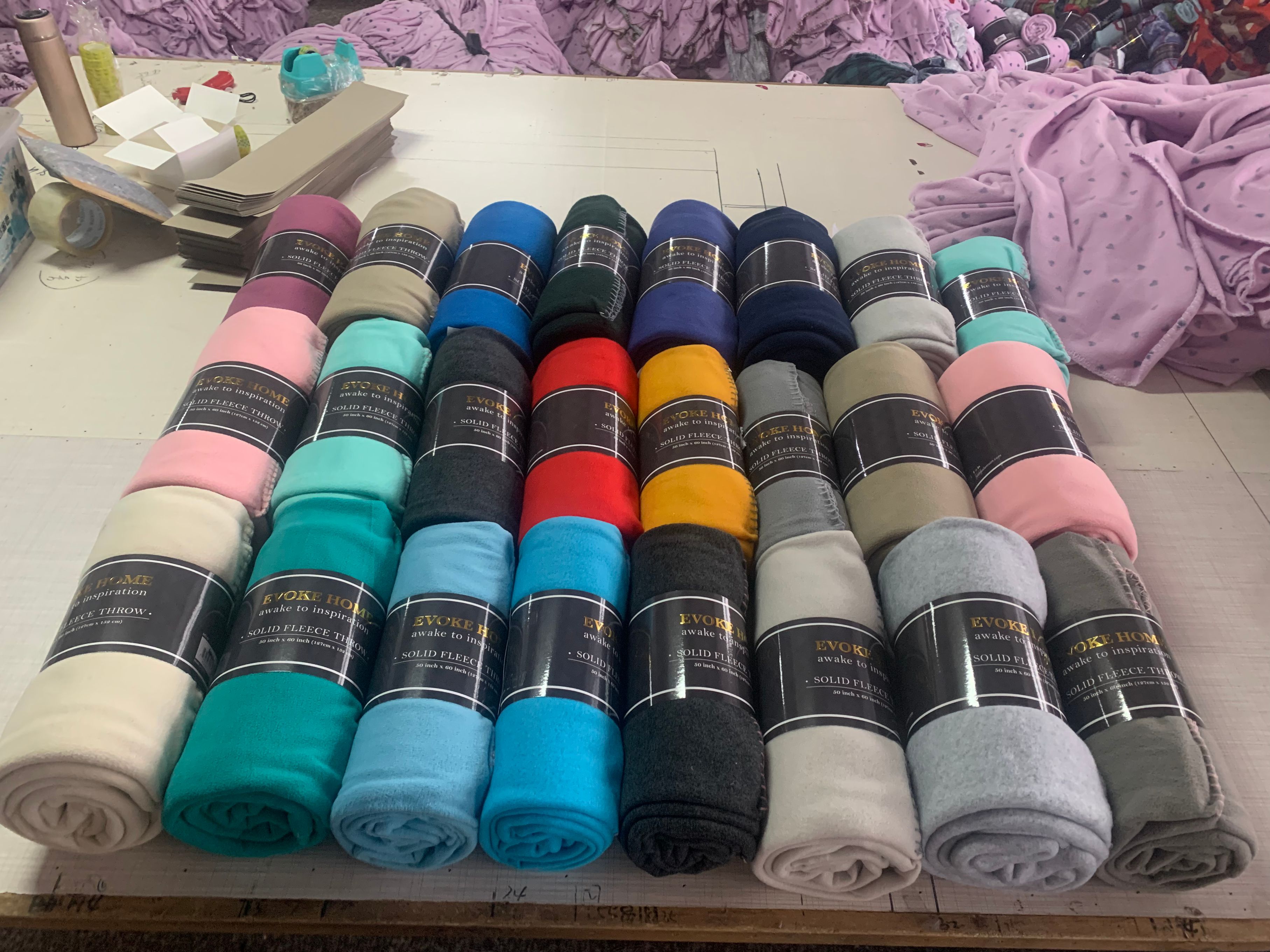 polar fleece blanket solid prints