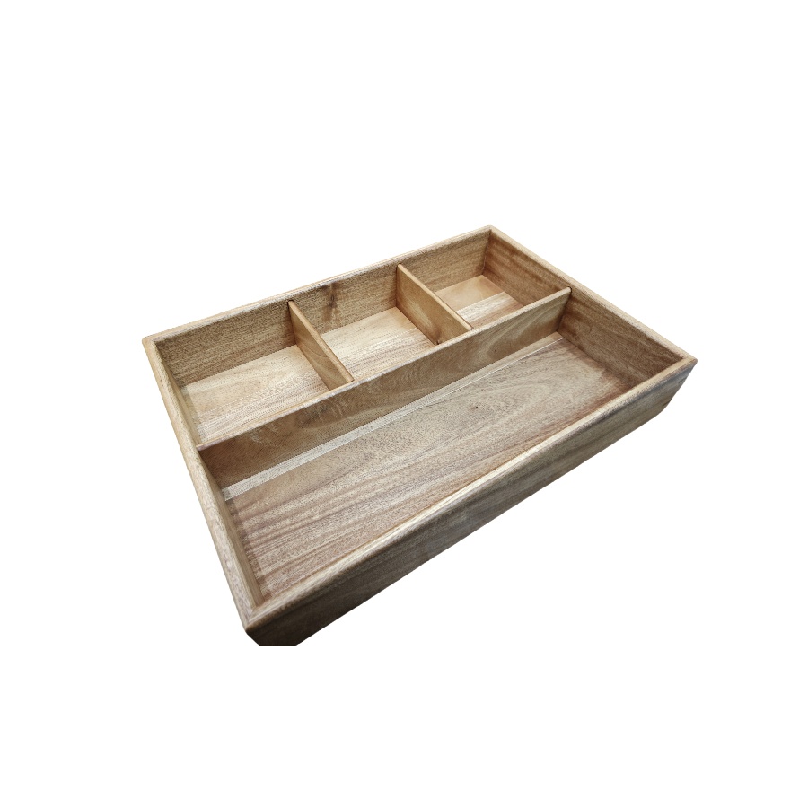 Rectangular four-compartment dried fruit snack box