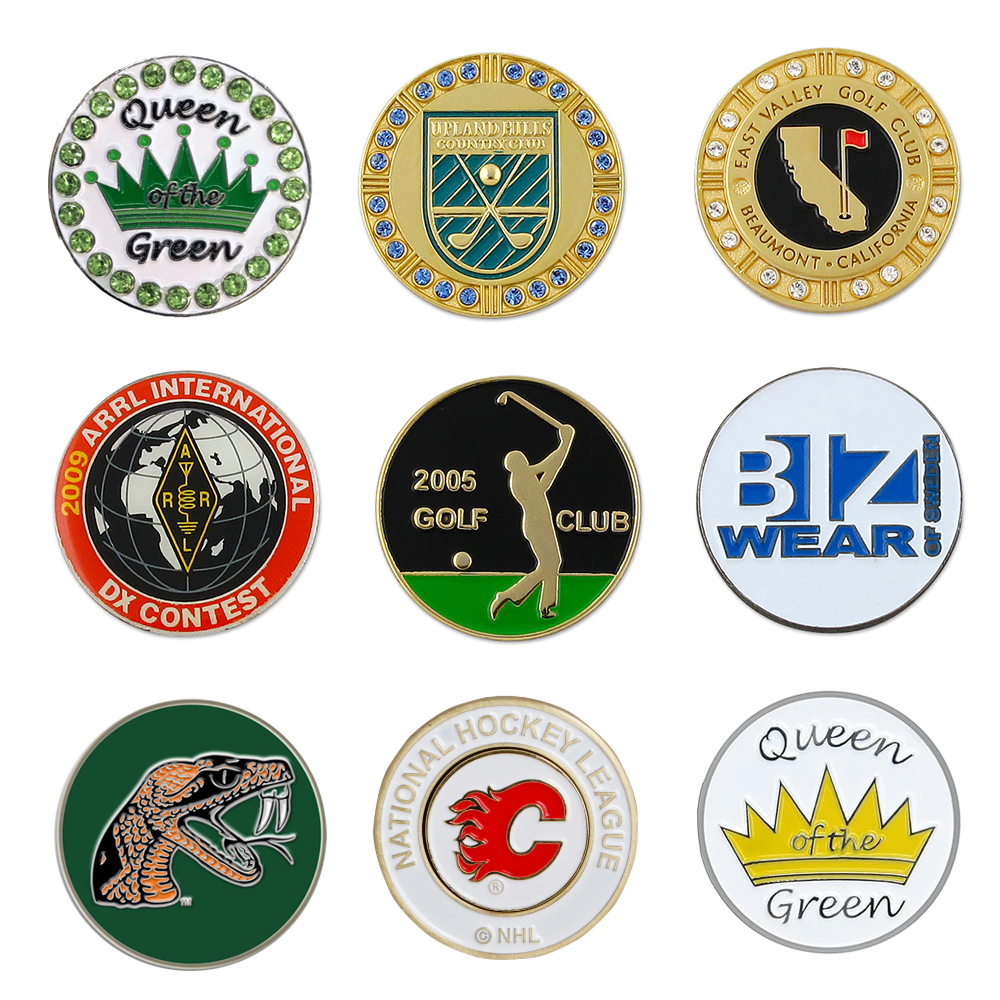 Factory Price Custom Logo Metal Golf Ball Marker