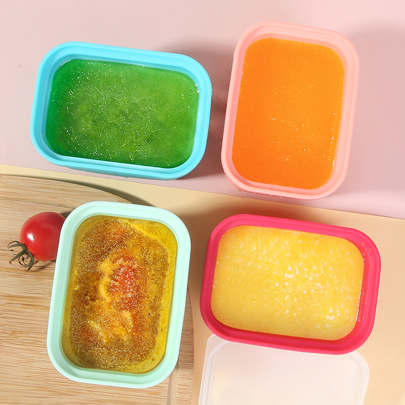 Kitchen Microwave Safe Bpa Free Silicone Soup Freezer Tray Multifunctional 250Ml Ice Mold Container