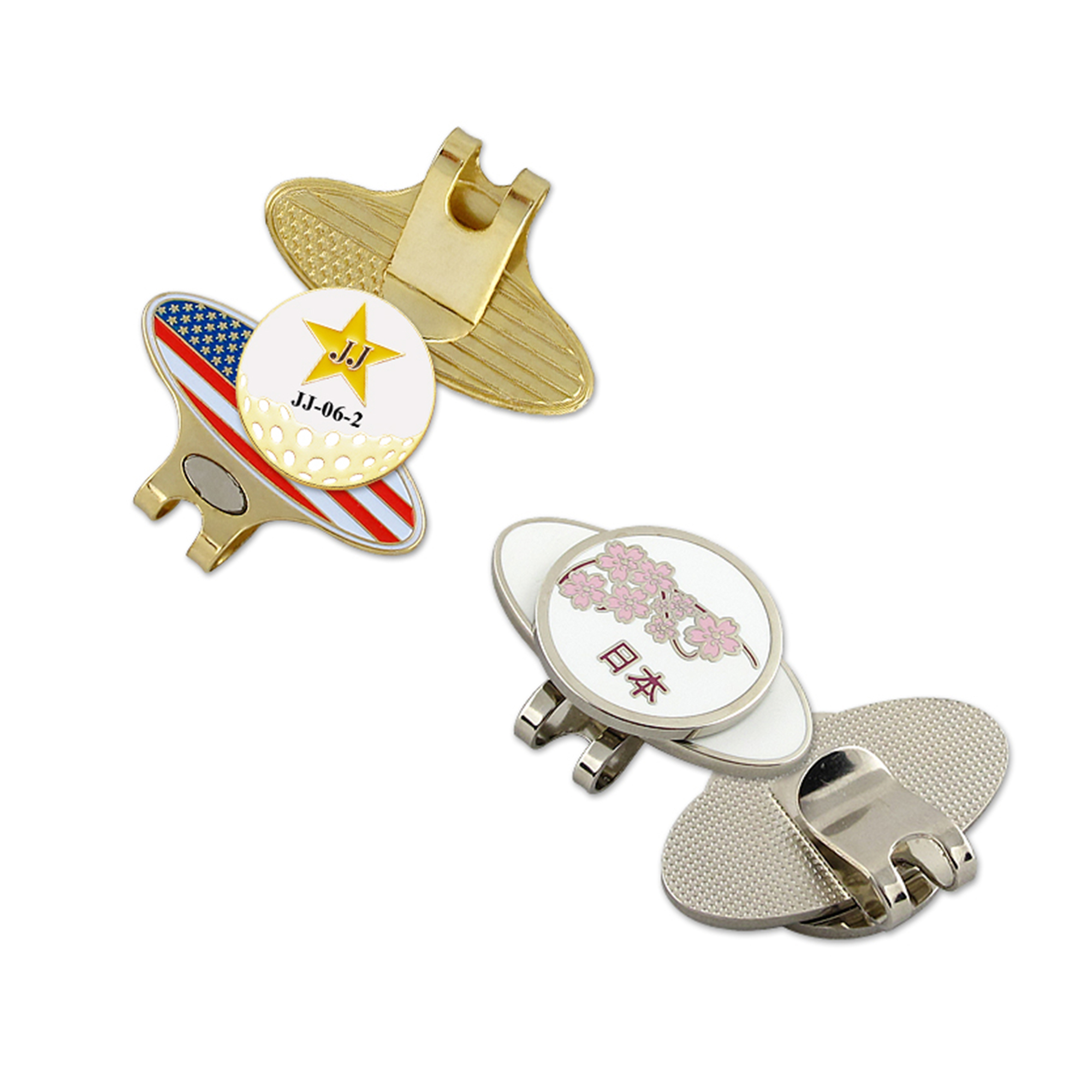 Factory Direct High Quality Magnetic Metal Custom Golf Hat Clips
