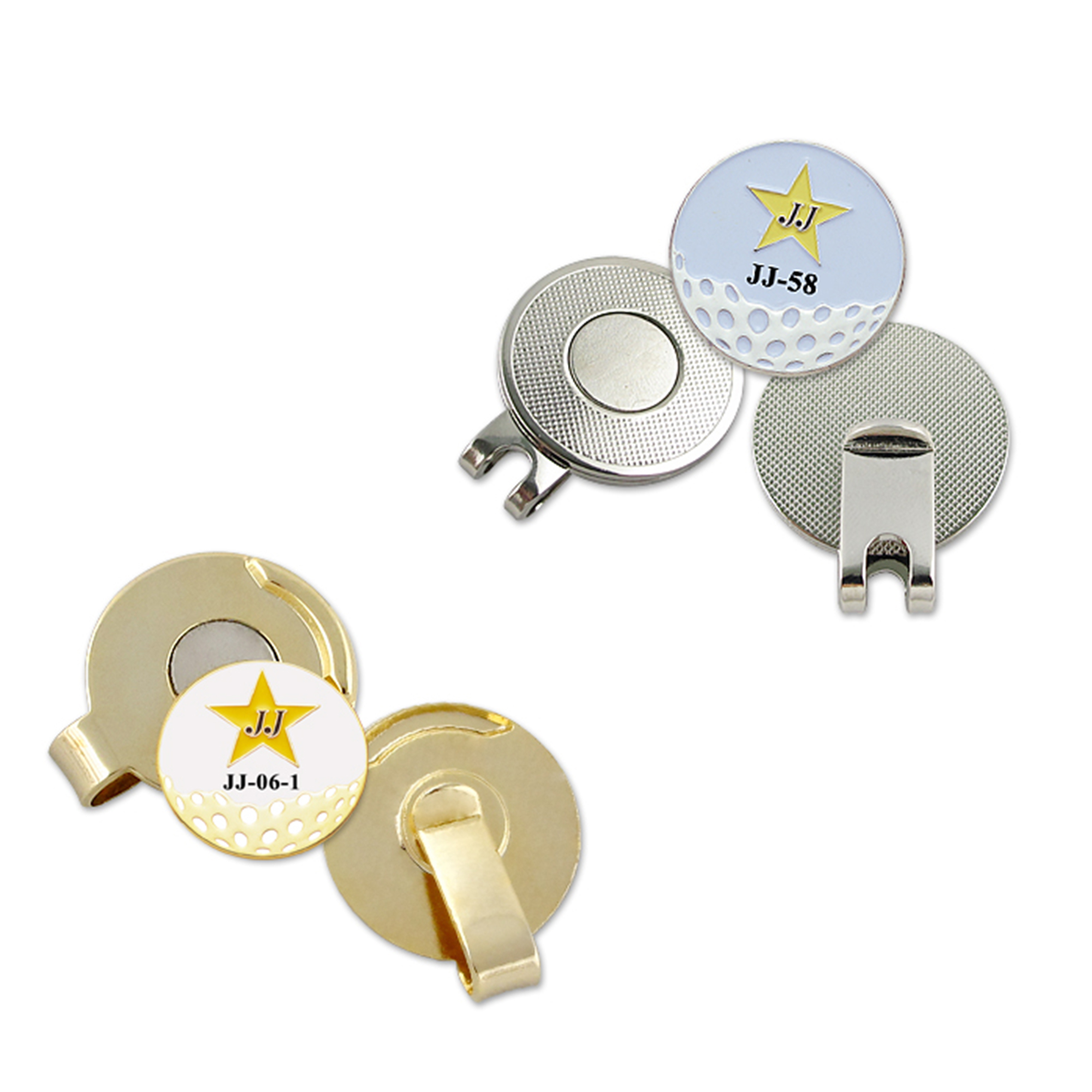 High Quality Metal Golf Hat Clip With Ball Marker