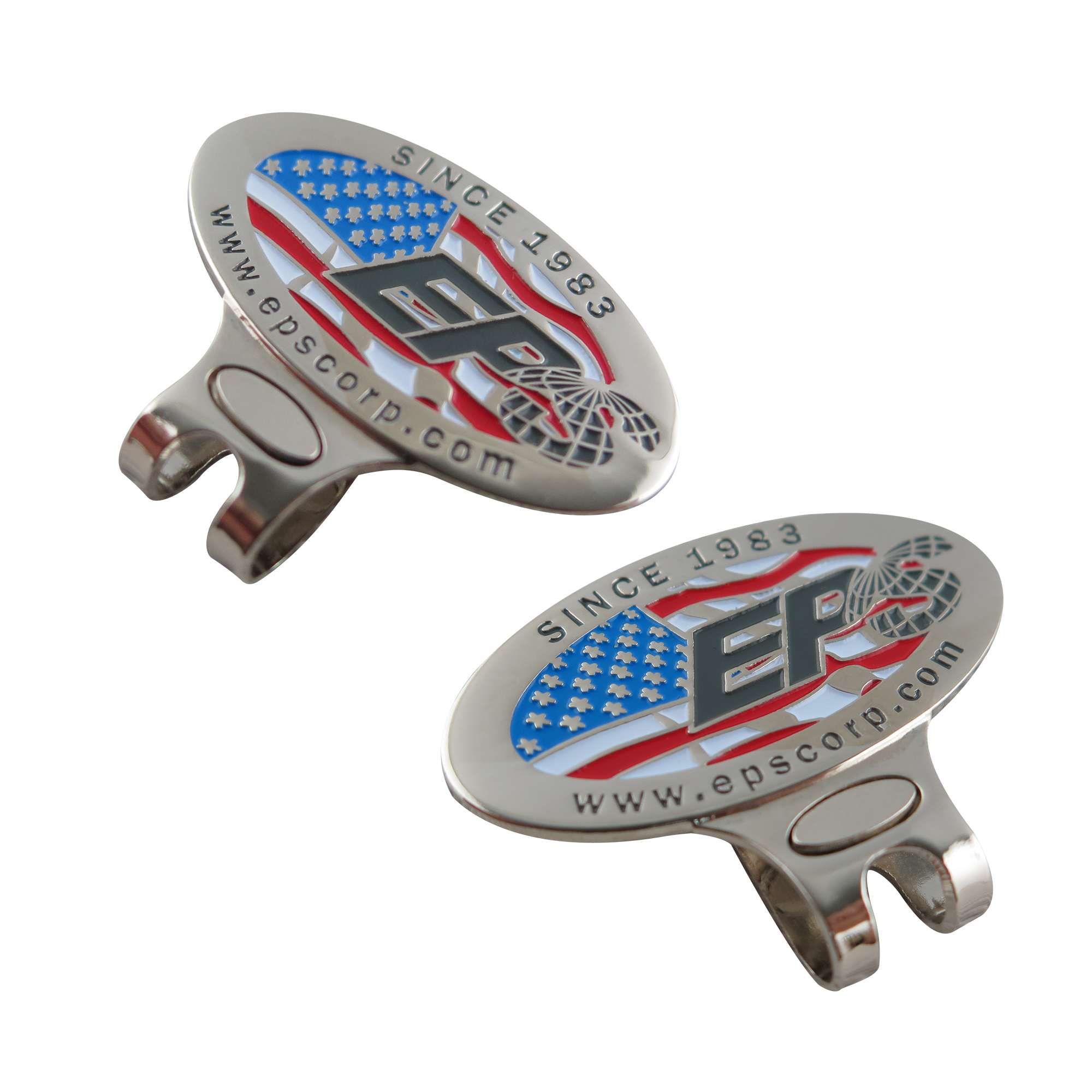 Wholesale Custom Logo Magnetic Golf Ball Marker Metal Hat Clip