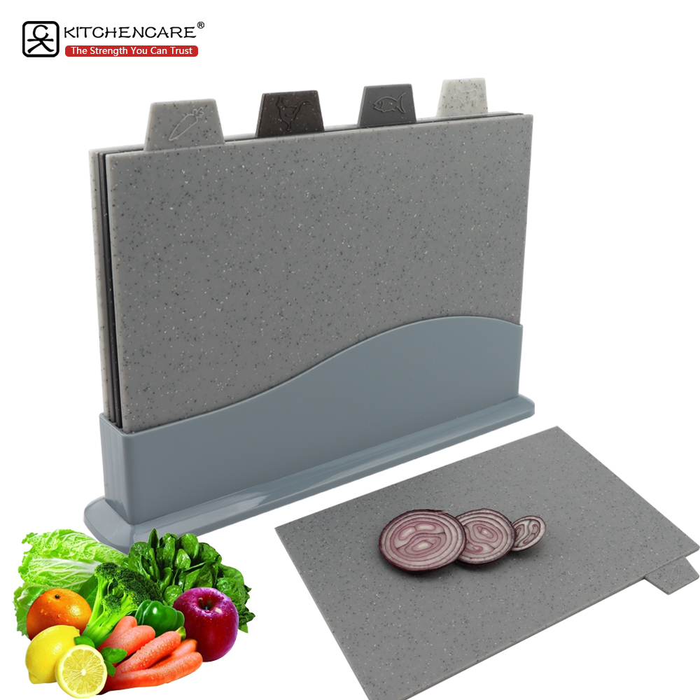 Hip-home 5PCS fruit chopping board wheat straw cutting board