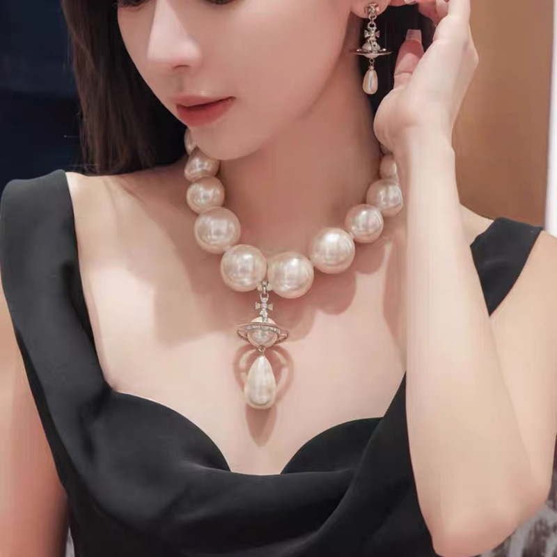 European and American fashionable personalized metal bead necklace