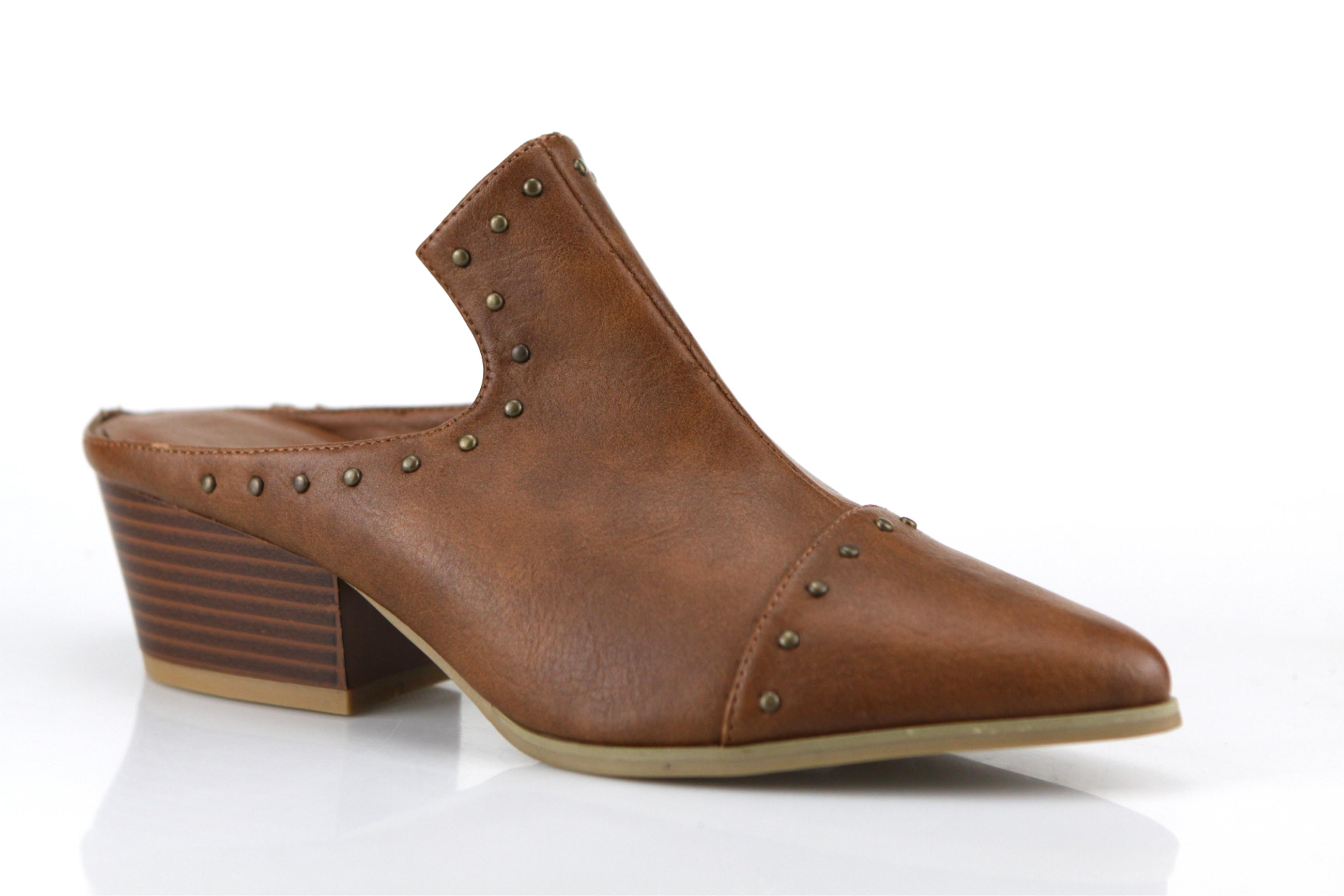 Brown PU women's boots