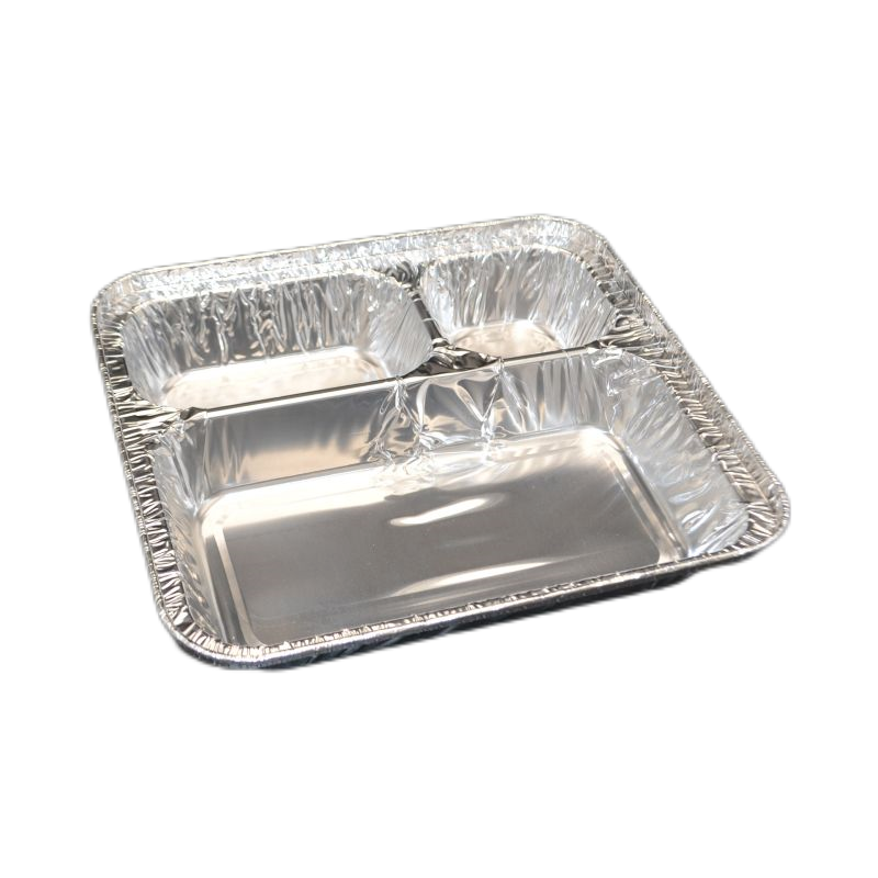 Disposable Multi-Section Aluminum Foil Trays | Perfect for Meal Prep, Baking, and Takeout
