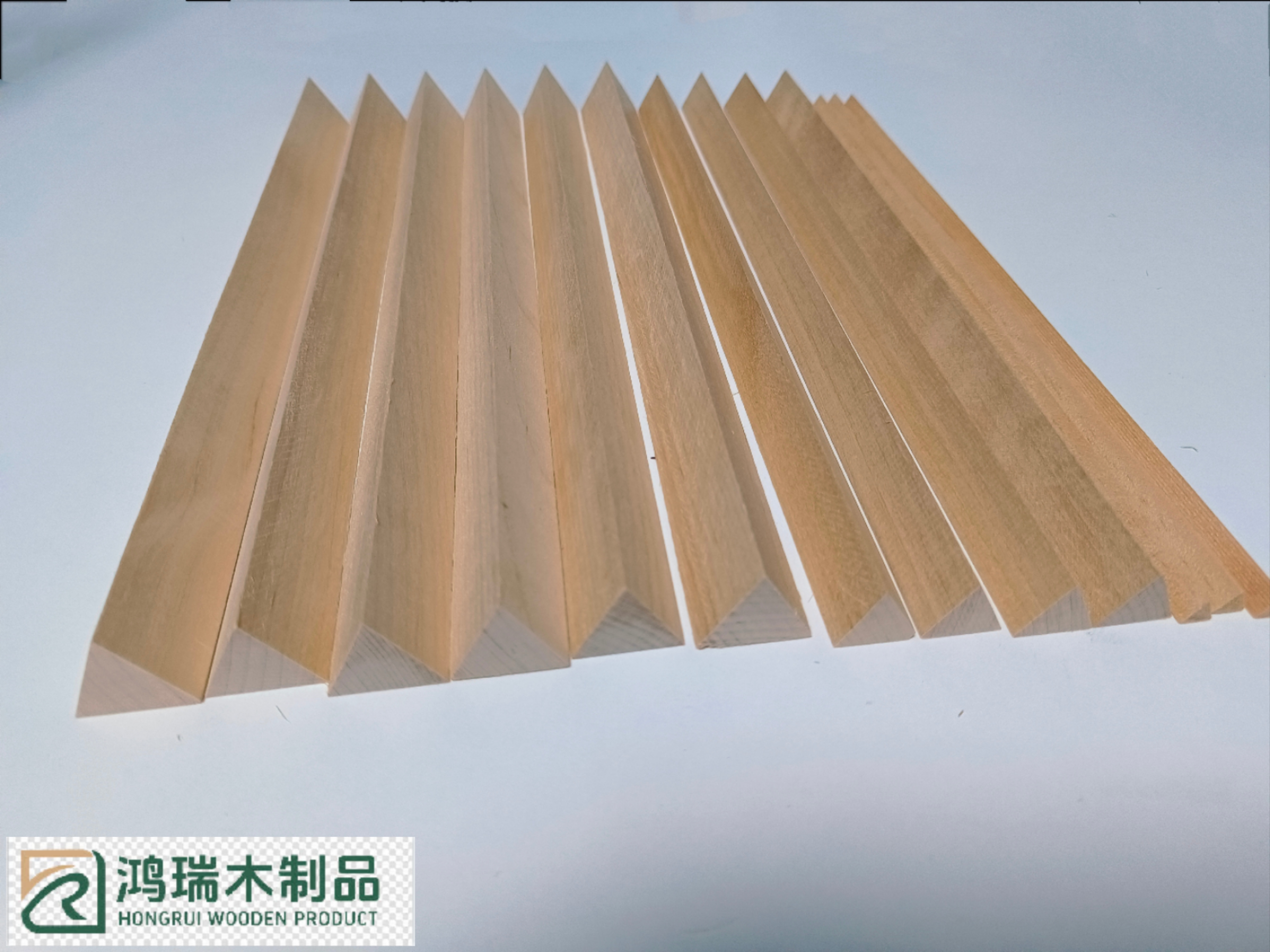 Wooden stick, triangular wooden stick, birch wood stick