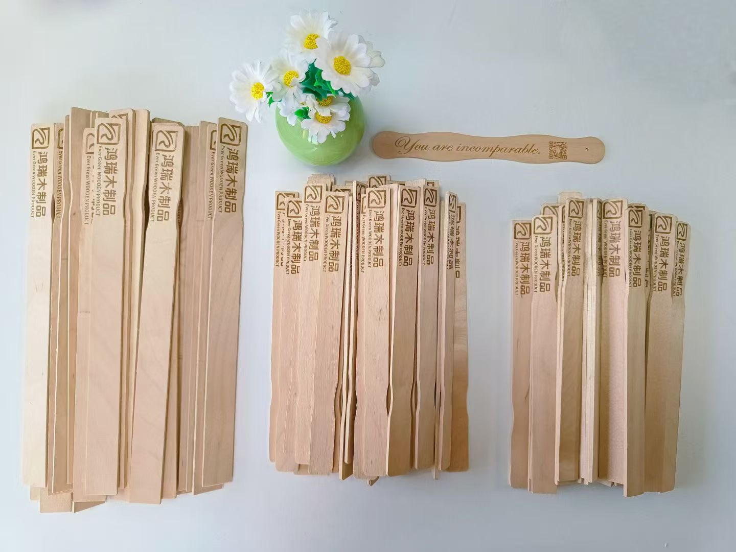 Hot stamp printed Wooden paint stick birch board