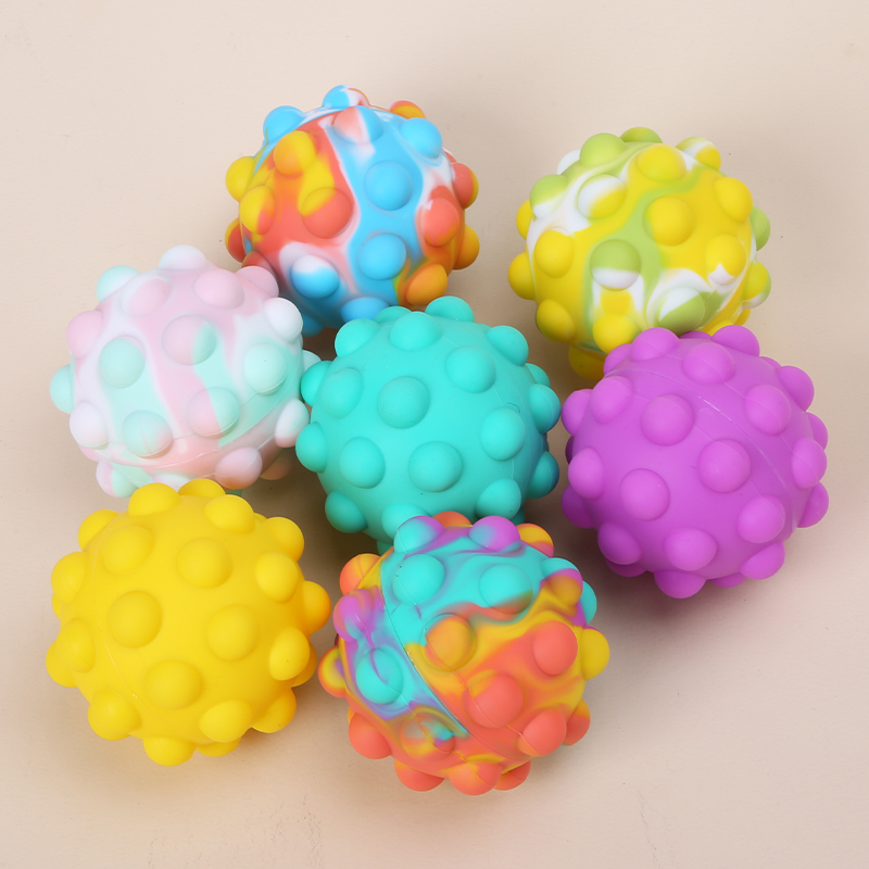 Custom Bubble Fidget Sensory Toy Sensory Big Fidget Toys Set Keychain Squeeze Fidget Toys Ball