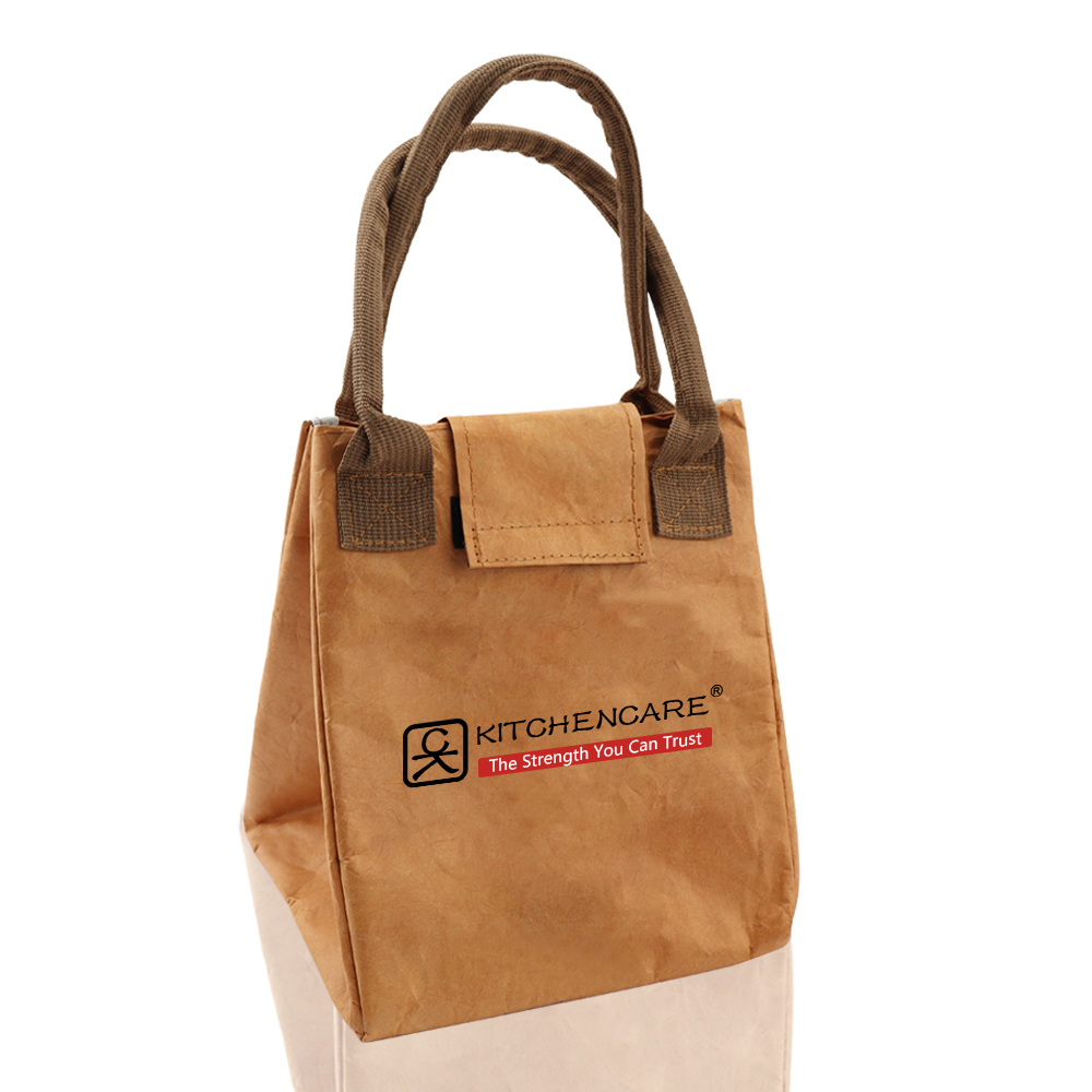 Hip-home Outdoor Insulated Bbq Resting Blanket Recycled Reusable Brown Tyvek Paper Custom Lunch Bag