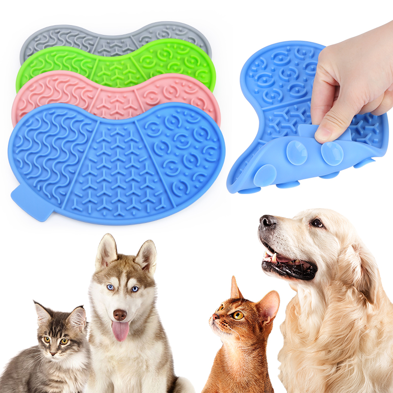 Bone Pet Bowl Slow Feeder Dog Lick Mat Black Pet Slow Feeder Pet Silicone Mat Lick It Mat