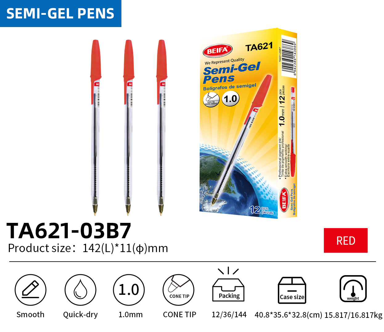 Semi gel pen