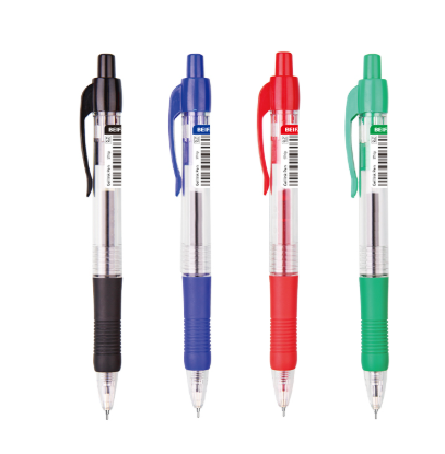 Retractable gel ink pen