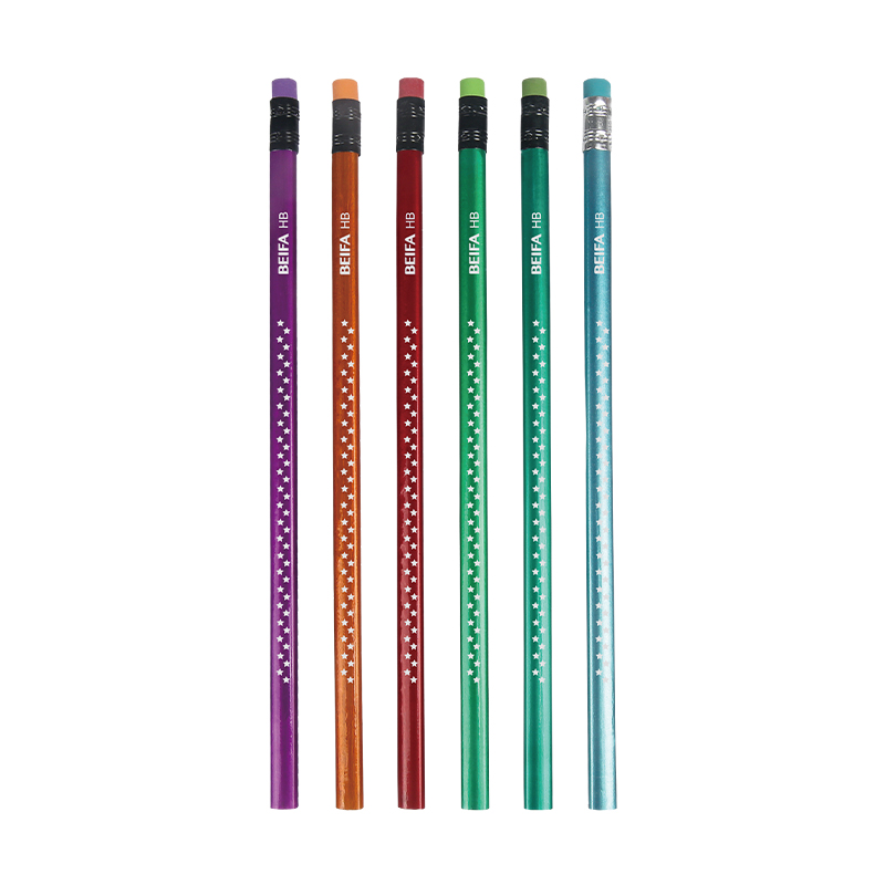 HB Triangular Metal color Pencil