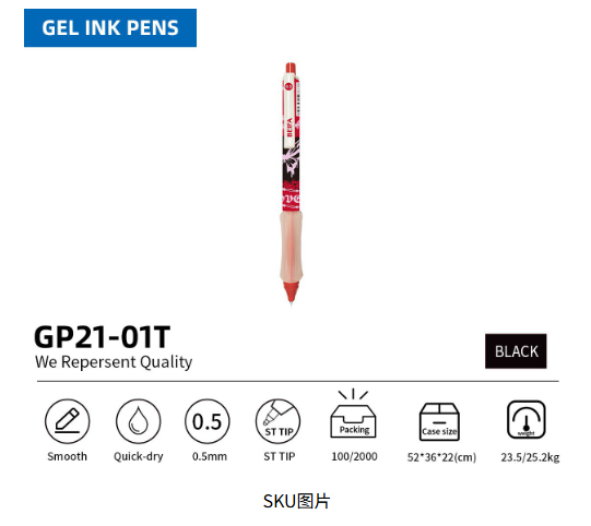 Click-operated gel pen