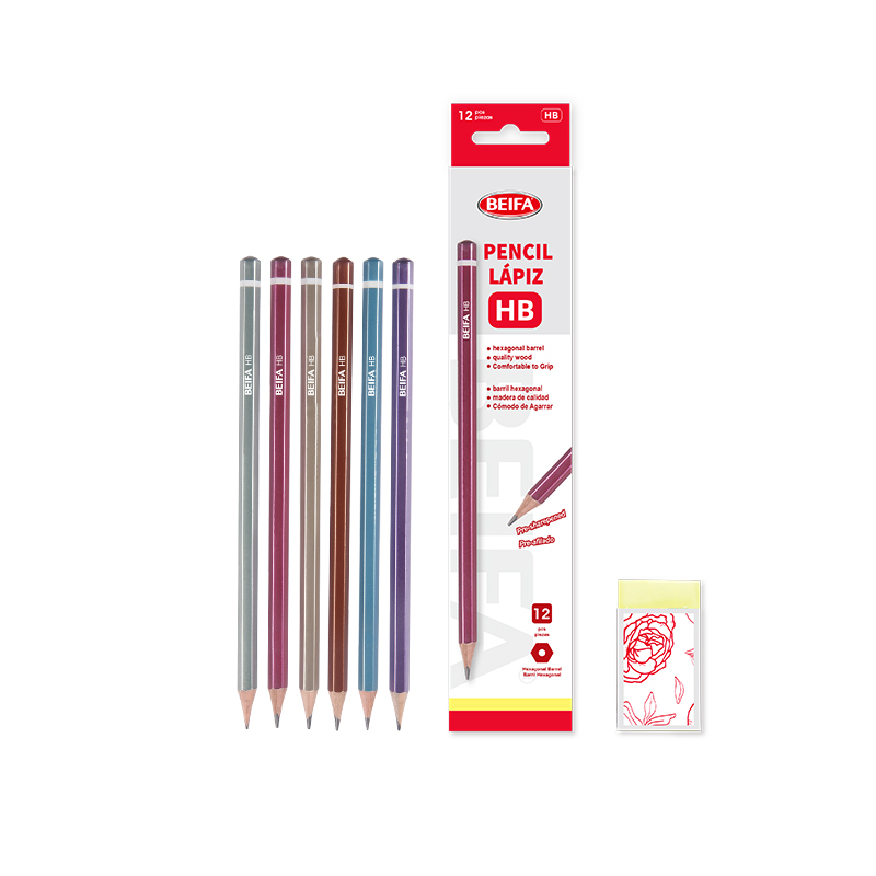 HB Hexagonal Metallic pencil