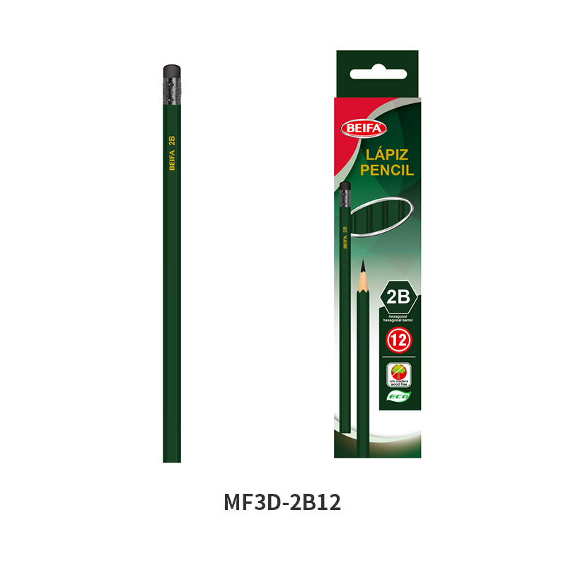 2B Hexagonal Plastic Pencil(with eraser)