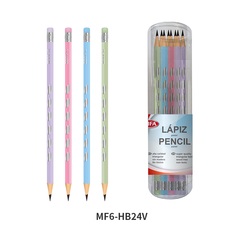 HB Triangular Plastic Pencil(with eraser)