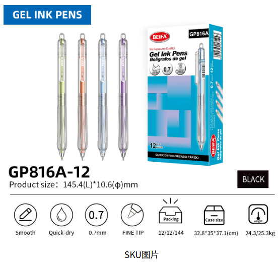 Gel ink pen display rack