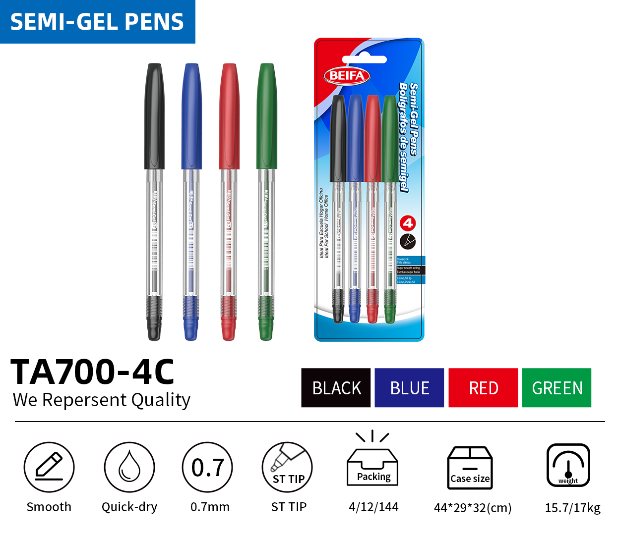 Semi gel pen