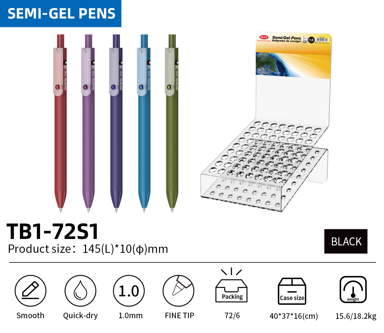 Semi gel pen