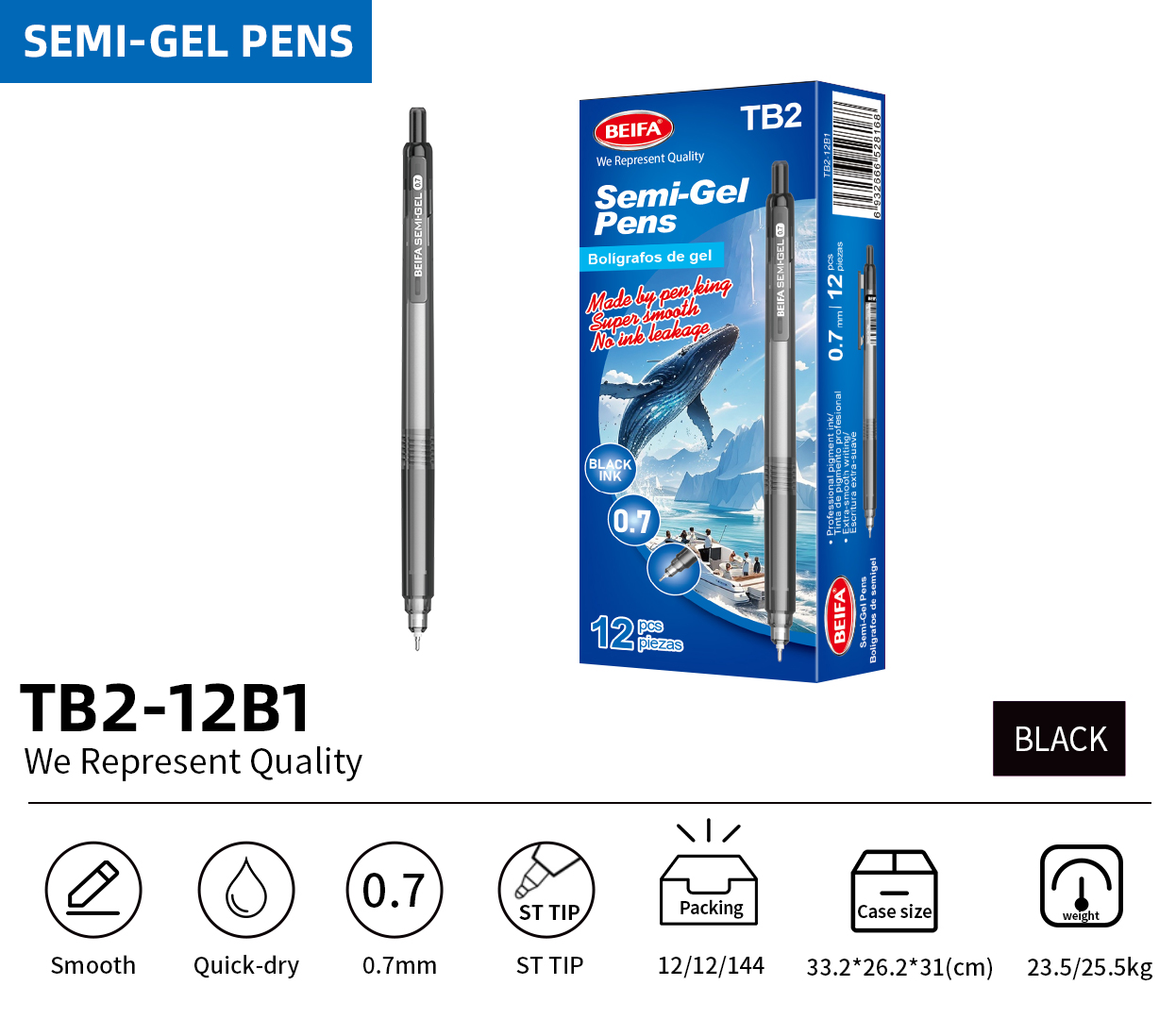 Semi gel pen