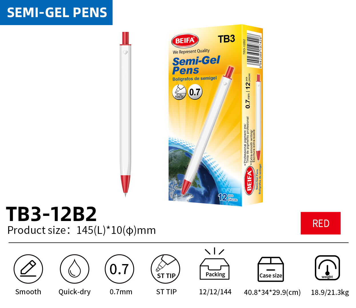 semi gel pen