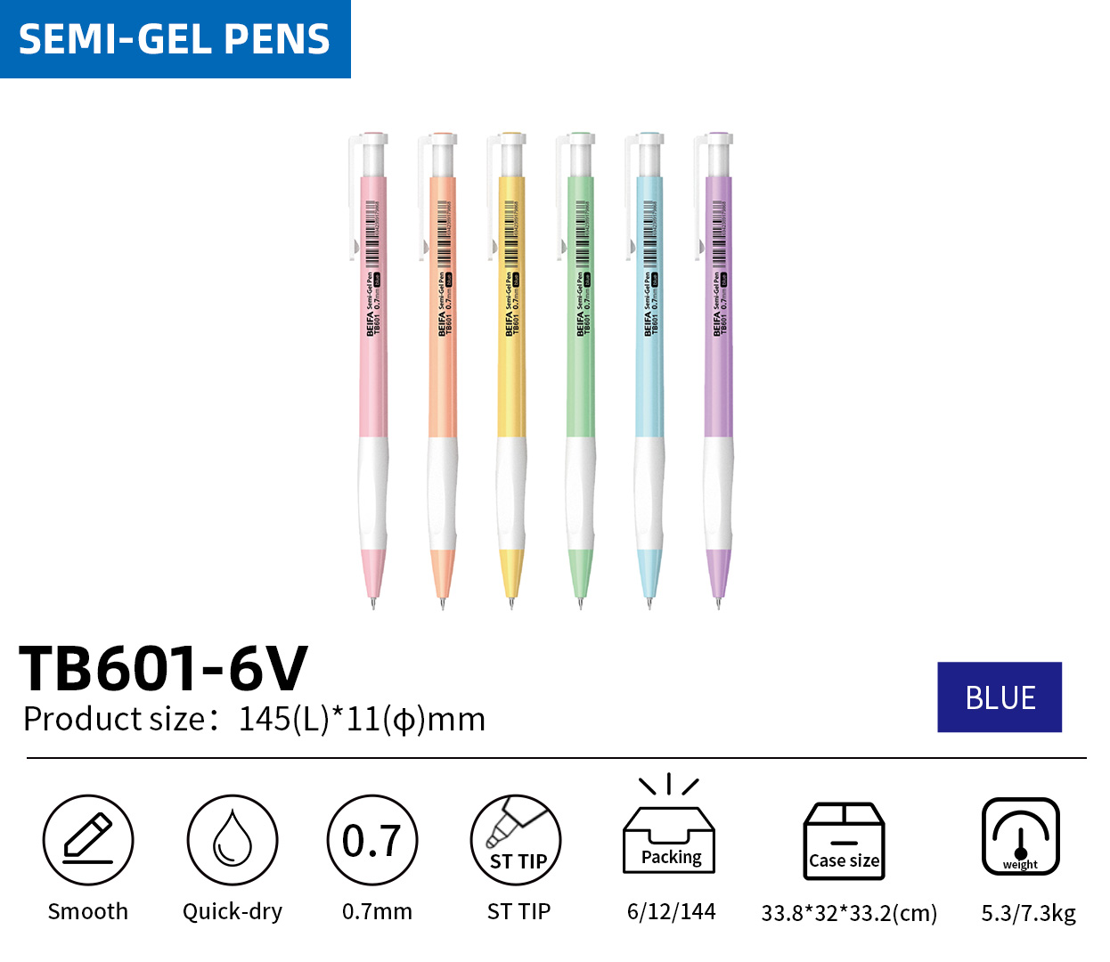 Semi gel pen