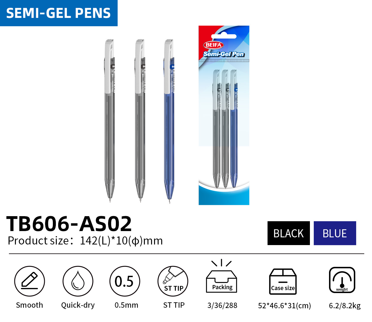Semi gel pen