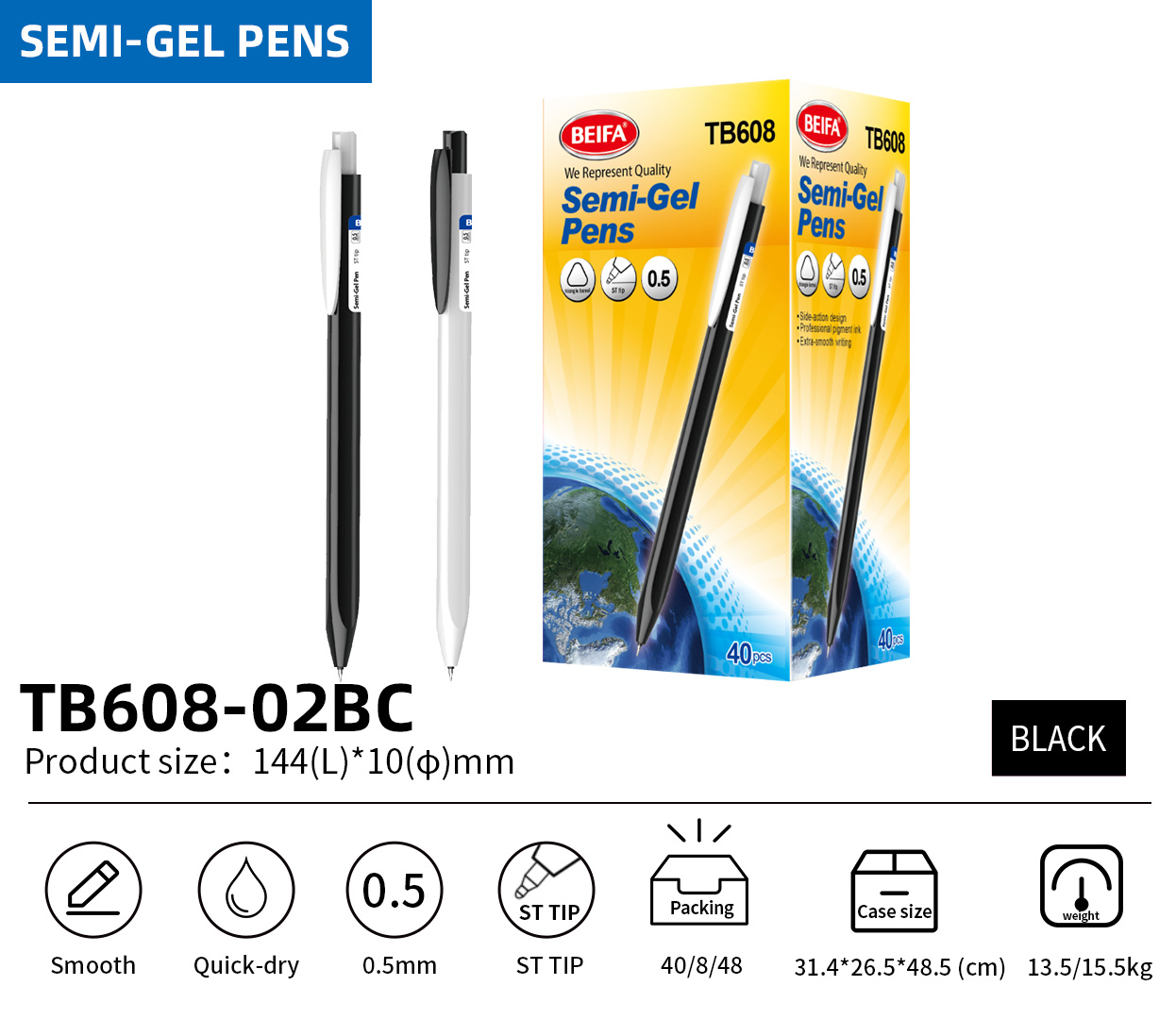 Semi gel pen