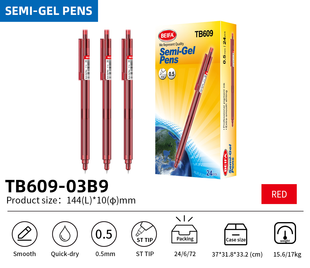 Semi gel pen