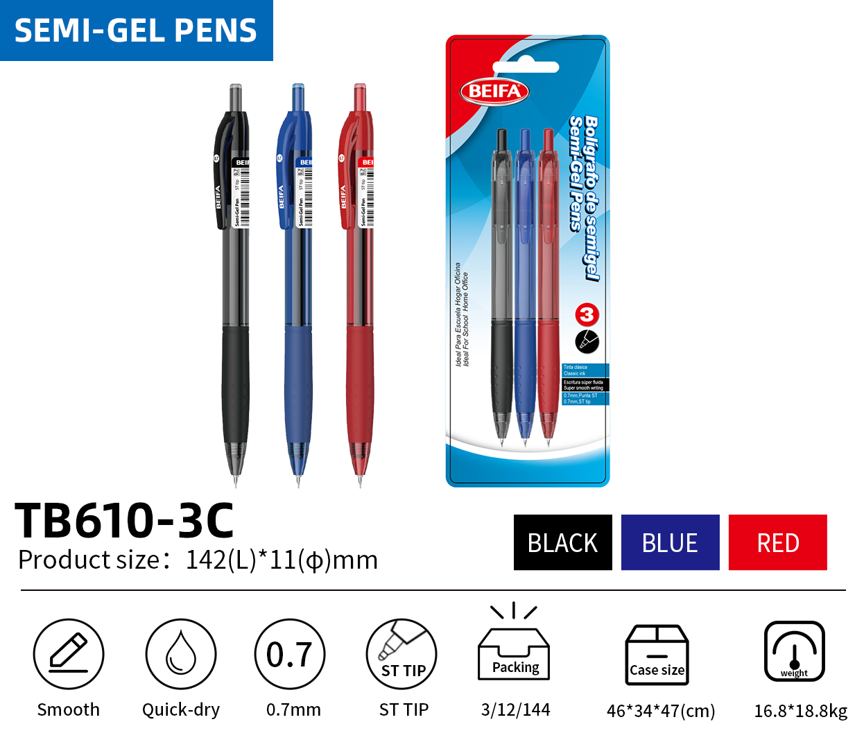 semi gel pen