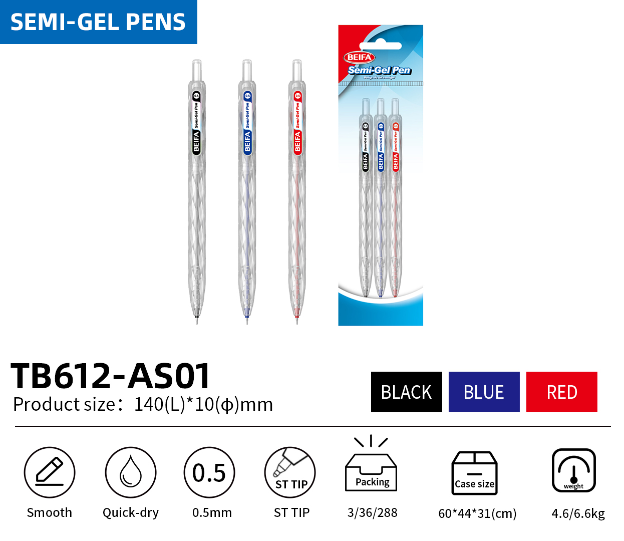 Semi gel pen